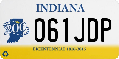 IN license plate 061JDP