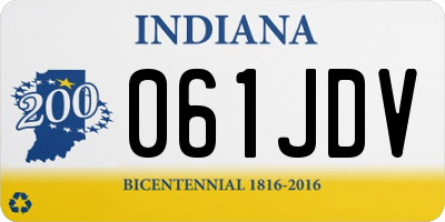 IN license plate 061JDV