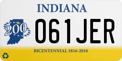 IN license plate 061JER