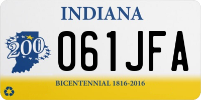 IN license plate 061JFA