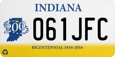 IN license plate 061JFC