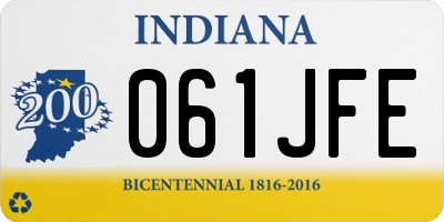 IN license plate 061JFE