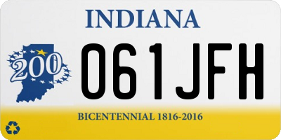 IN license plate 061JFH