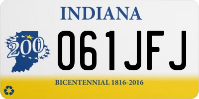 IN license plate 061JFJ