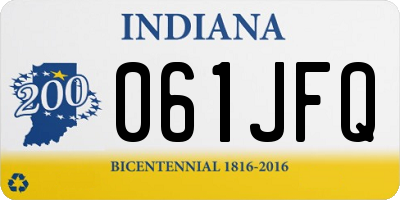 IN license plate 061JFQ