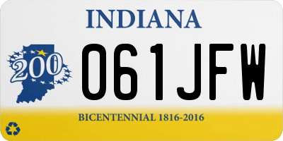 IN license plate 061JFW