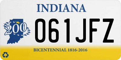 IN license plate 061JFZ