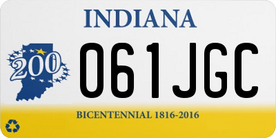 IN license plate 061JGC