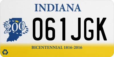 IN license plate 061JGK