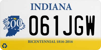 IN license plate 061JGW