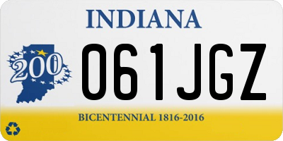 IN license plate 061JGZ