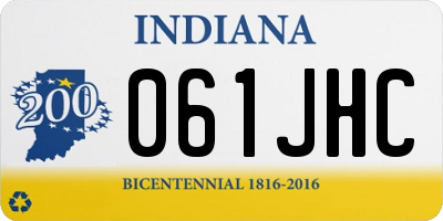 IN license plate 061JHC