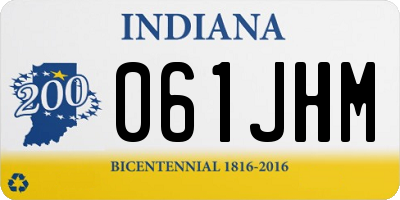 IN license plate 061JHM