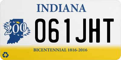 IN license plate 061JHT