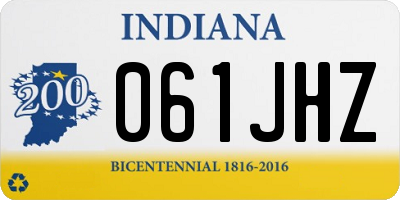 IN license plate 061JHZ