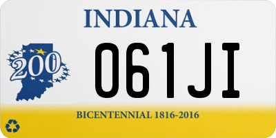 IN license plate 061JI