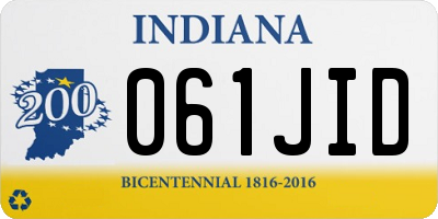IN license plate 061JID