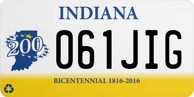 IN license plate 061JIG