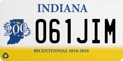 IN license plate 061JIM