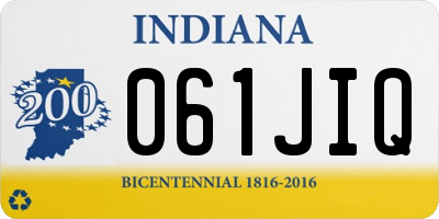 IN license plate 061JIQ