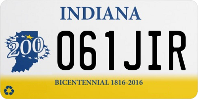 IN license plate 061JIR