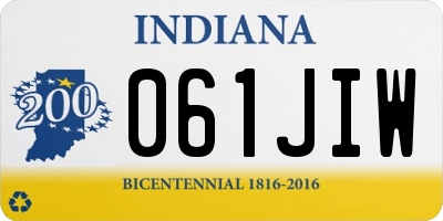 IN license plate 061JIW
