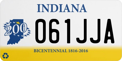 IN license plate 061JJA