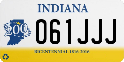 IN license plate 061JJJ