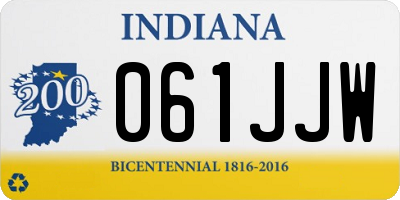 IN license plate 061JJW