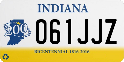 IN license plate 061JJZ