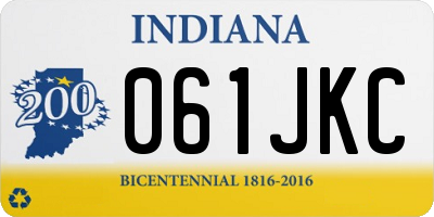 IN license plate 061JKC