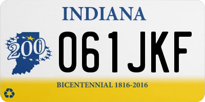 IN license plate 061JKF