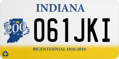 IN license plate 061JKI