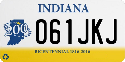 IN license plate 061JKJ