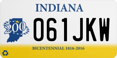 IN license plate 061JKW