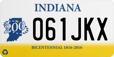 IN license plate 061JKX