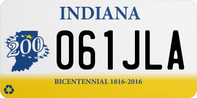 IN license plate 061JLA