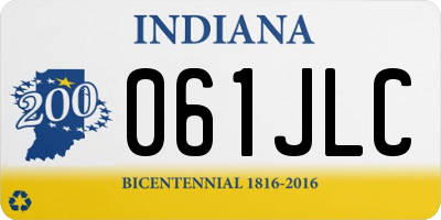 IN license plate 061JLC