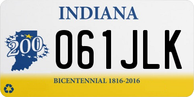 IN license plate 061JLK