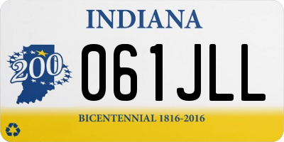 IN license plate 061JLL