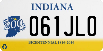 IN license plate 061JLO