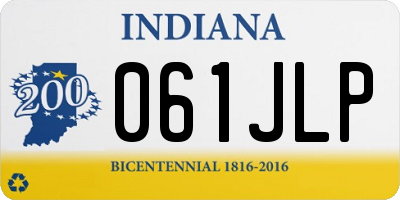 IN license plate 061JLP