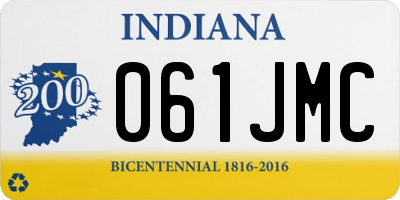 IN license plate 061JMC