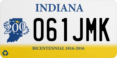 IN license plate 061JMK