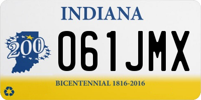 IN license plate 061JMX