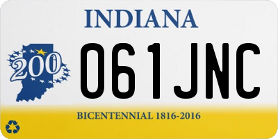 IN license plate 061JNC