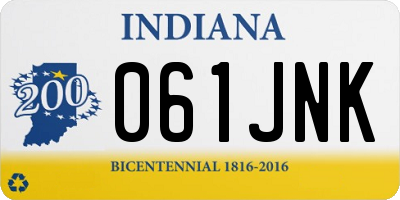 IN license plate 061JNK