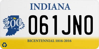 IN license plate 061JNO