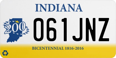 IN license plate 061JNZ