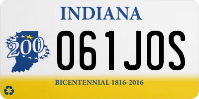 IN license plate 061JOS